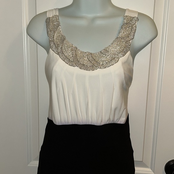 Cache sequined white and black dress nwt - Picture 2 of 12